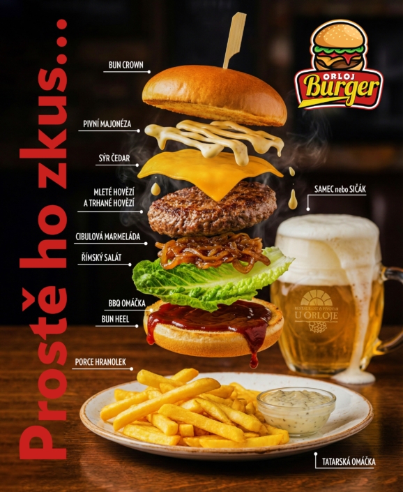 Orloj burger - Restaurace U Orloje Žatec